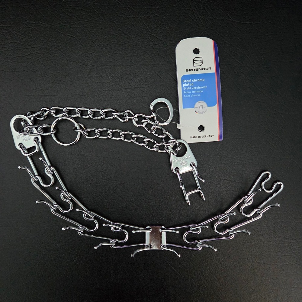 Sprenger Ultra-Plus Prong Dog Collar 22in Chrome Plated Steel 3mm Germany Made